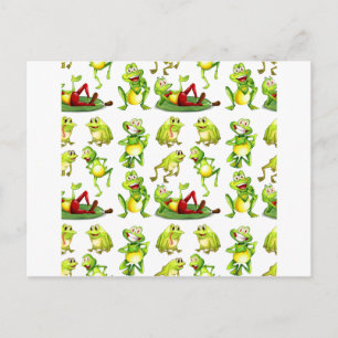 Nahtloser Frosch Postkarte