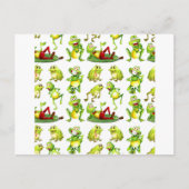 Nahtloser Frosch Postkarte (Vorderseite)