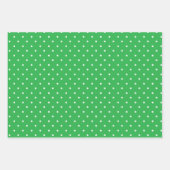 Nahtloser grüner Hintergrund mit Punkten Geschenkpapier Set (Vorderseite)