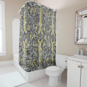  nahtloser Grunge Kambodscha, floralpatternethnisc Duschvorhang (Beispiel)