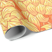 Nahtloser Hintergrund mit gelben Blumen Japanisch  Geschenkpapier (Rolleneckpunkt)