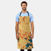 Nahtloser Hintergrund mit gelben Blumen Japanisch Schürze (Getragen)