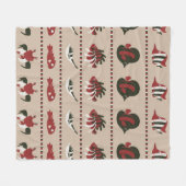 Nahtloser Hintergrund mit Meereslebewesen - Krabbe Fleecedecke (Vorderseite (Horizontal))