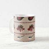 Nahtloser Hintergrund mit Meereslebewesen - Krabbe Kaffeetasse (Vorderseite Links)