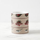 Nahtloser Hintergrund mit Meereslebewesen - Krabbe Kaffeetasse (Mittel)