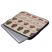 Nahtloser Hintergrund mit Meereslebewesen - Krabbe Laptopschutzhülle (Vorne Knopf)