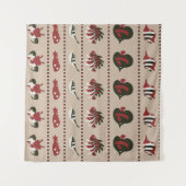 Nahtloser Hintergrund mit Meereslebewesen - Krabbe Wandteppich (Vorderseite (Horizontal))