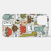 nahtloser Hintergrund mit Monstern niedlicher Cart Case-Mate iPhone Hülle (Rückseite (Horizontal))