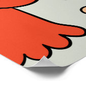 nahtloser Hintergrund mit Monstern niedlicher Cart Poster (Ecke)