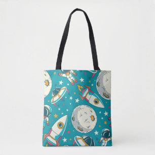 Nahtloser Hintergrund mit niedlichen Doodle-Astron Tasche