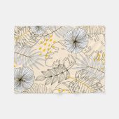 Nahtloser Hintergrund mit Pflanze, Blätter und Blu Fleecedecke (Vorderseite (Horizontal))