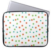 Nahtloser Hintergrund mit Polka Punktmuster. Polka Laptopschutzhülle (Vorderseite)