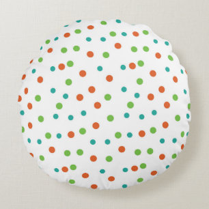 Nahtloser Hintergrund mit Polka Punktmuster. Polka Rundes Kissen