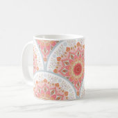 Nahtloser Hintergrund mit rundem Dekor. Orienta Kaffeetasse (Vorderseite Links)