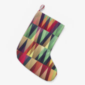 Nahtloser Hintergrund mit vielen Trianglesstreet, Kleiner Weihnachtsstrumpf (Vorderansicht (hängend))