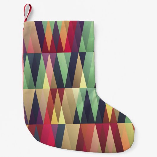 Nahtloser Hintergrund mit vielen Trianglesstreet, Kleiner Weihnachtsstrumpf (Vorderseite)