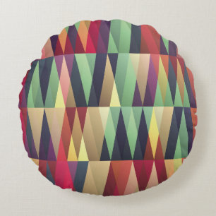 Nahtloser Hintergrund mit vielen Trianglesstreet,  Rundes Kissen