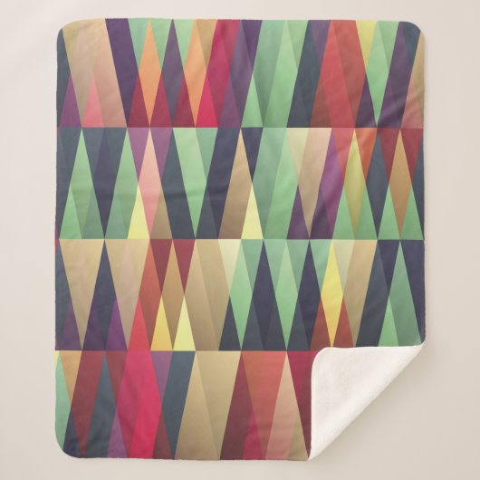 Nahtloser Hintergrund mit vielen Trianglesstreet, Sherpadecke (Vorderseite)