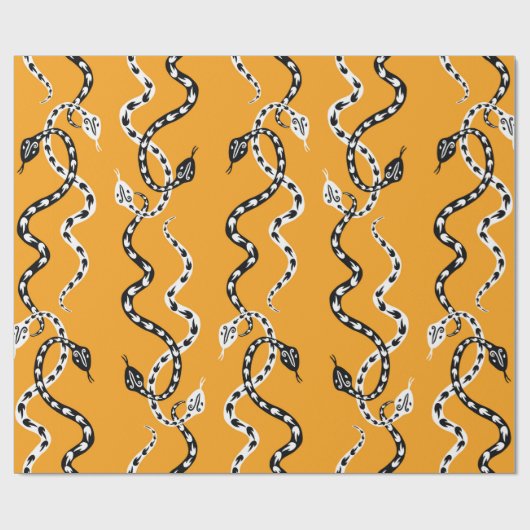 Nahtloser Hintergrund schleichender Zierschlangen Geschenkpapier (Flach)