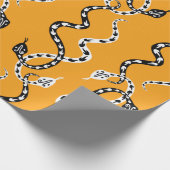 Nahtloser Hintergrund schleichender Zierschlangen Geschenkpapier (Ecke)