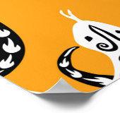 Nahtloser Hintergrund schleichender Zierschlangen Poster (Ecke)