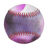 nahtloser Kubismus lila abstrakte Kunst Baseball (Rückseite)
