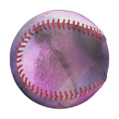nahtloser Kubismus lila abstrakte Kunst Baseball (Vorderseite Links)