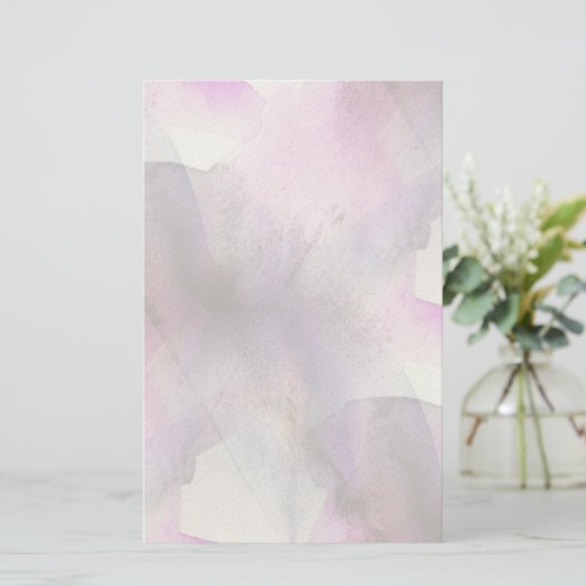 nahtloser Kubismus lila abstrakte Kunst Briefpapier (Stehend Vorderseite)