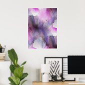 nahtloser Kubismus lila abstrakte Kunst Poster (Heimbüro)