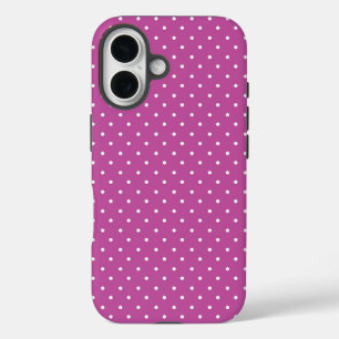 Nahtloser Magenta-Hintergrund mit Punktenmuster iPhone 16 Hülle