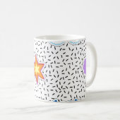 Nahtloser Musterhintergrund mit Patch-Cartoon Kaffeetasse (VorderseiteRechts)