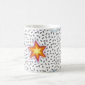 Nahtloser Musterhintergrund mit Patch-Cartoon Kaffeetasse (Mittel)