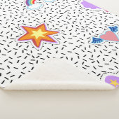 Nahtloser Musterhintergrund mit Patch-Cartoon Sherpadecke (3/4)