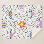 Nahtloser Musterhintergrund mit Patch-Cartoon Sherpadecke (Vorderseite (Horizontal))