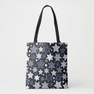 Nahtloser Musterhintergrund mit stilisierter Stars Tasche