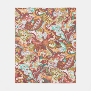 Nahtloser Paisley: elegantes Hintergrundmuster. Fleecedecke