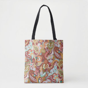 Nahtloser Paisley: elegantes Hintergrundmuster. Tasche