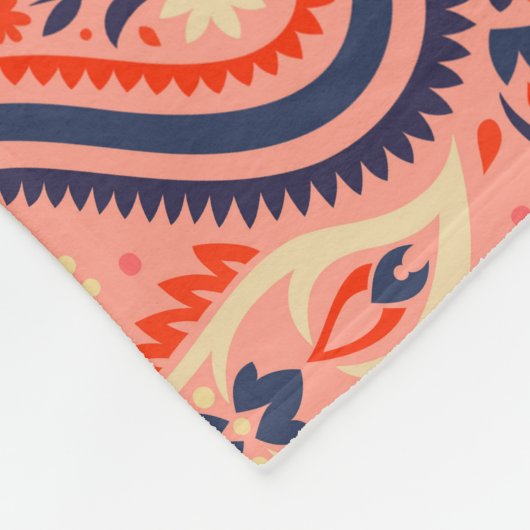 Nahtloser Pisley: Vintages Musterdesign. Fleecedecke (Ecke)