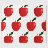 Nahtloser Red Apfel Hintergrund Geschenkpapier (Flach)