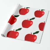 Nahtloser Red Apfel Hintergrund Geschenkpapier (Ungerollt)