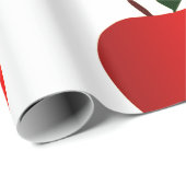 Nahtloser Red Apfel Hintergrund Geschenkpapier (Rolleneckpunkt)