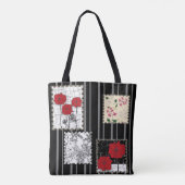 Nahtloser retro-vintage-patchwork-steppdecken-mohn tasche (Rückseite)
