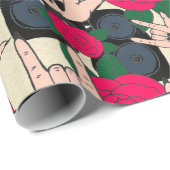 Nahtloser Rockhintergrund. Abstrakte Musik Geschenkpapier (Rolleneckpunkt)