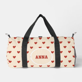 Nahtloser Rosa-Herzen-Muster-Turnbeutel Duffle Bag