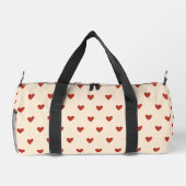 Nahtloser Rosa-Herzen-Muster-Turnbeutel Duffle Bag (Rückseite)