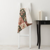 Nahtloser Rustikaler Blumen-Patchwork Sherpadecke (Beispiel)