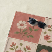 Nahtloser Rustikaler Blumen-Patchwork Strandtuch (Beispiel)