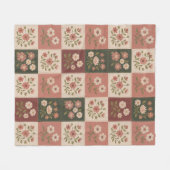 Nahtloser Rustikaler Blumenpatchwork Fleecedecke (Vorderseite (Horizontal))