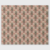 Nahtloser Rustikaler Blumenpatchwork Geschenkpapier (Flach)