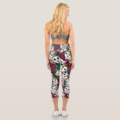 Nahtloser Schädel Capri Leggings (Rückseite)